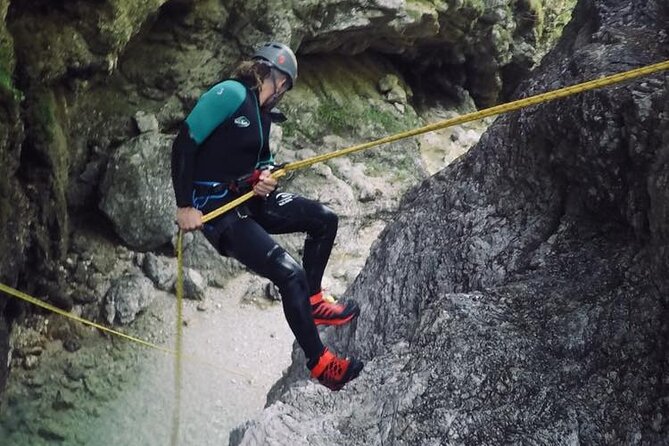 Canyoning In The Triglav National Park - The 50-Meter Rappel by Parabola Waterfall