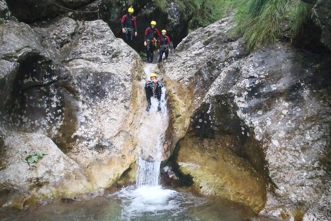 Family Canyoning In Soca Valley - Entering the upper pools