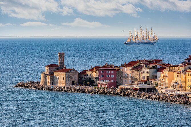 From Koper: Piran's Tastes and Tales - St. George’s Church and the view over Piran