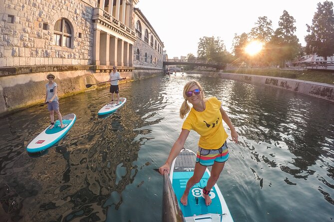 Ljubljana Stand-Up Paddle Boarding Lesson and Tour - Paddling toward the Triple Bridge