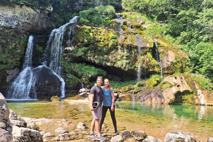 Private E-bike tour Soča valley: The ultimate explorer - Virje Waterfall, a gentle first look at the valley