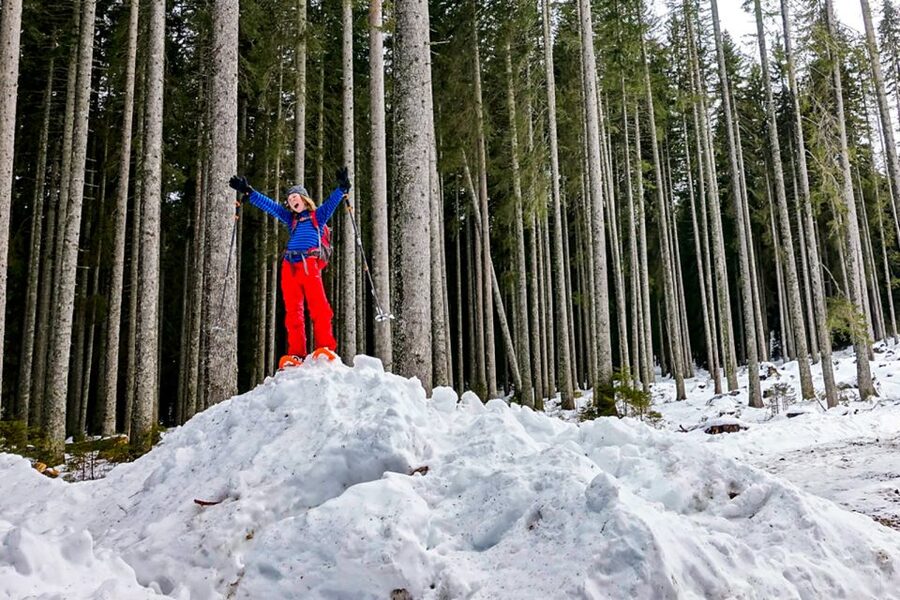 Snowshoeing in Triglav National Park - The van ride and the changing mountain plan