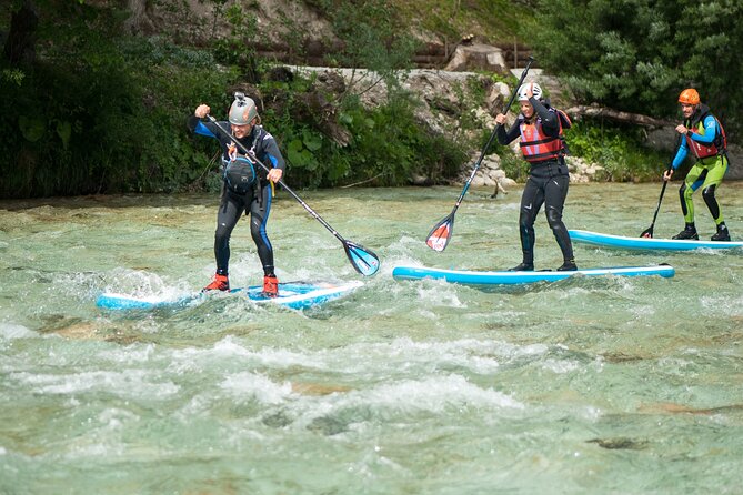 Soca Whitewater Stand-up Paddle Boarding Small Group Adventure - The beach stop with fruit and cookies