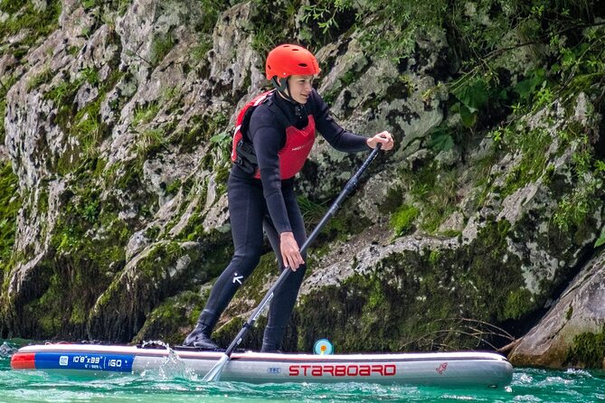 Whitewater Paddle Boarding on Soca River - Learning how the river behaves