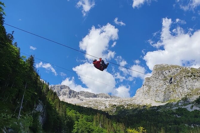 Zipline in Slovenia - Five 500-meter lines above the Soča Valley